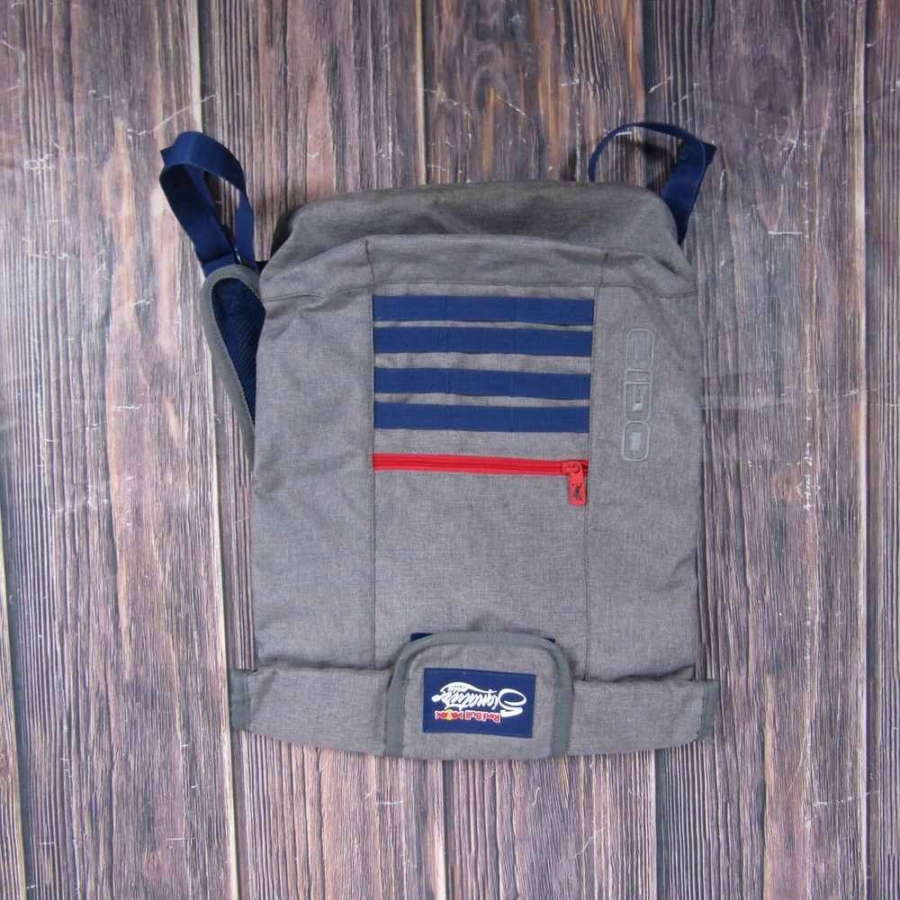 OGIO Red Bull Signature Series Roll Top Backpack Gray Blue Laptop Daypack Travel